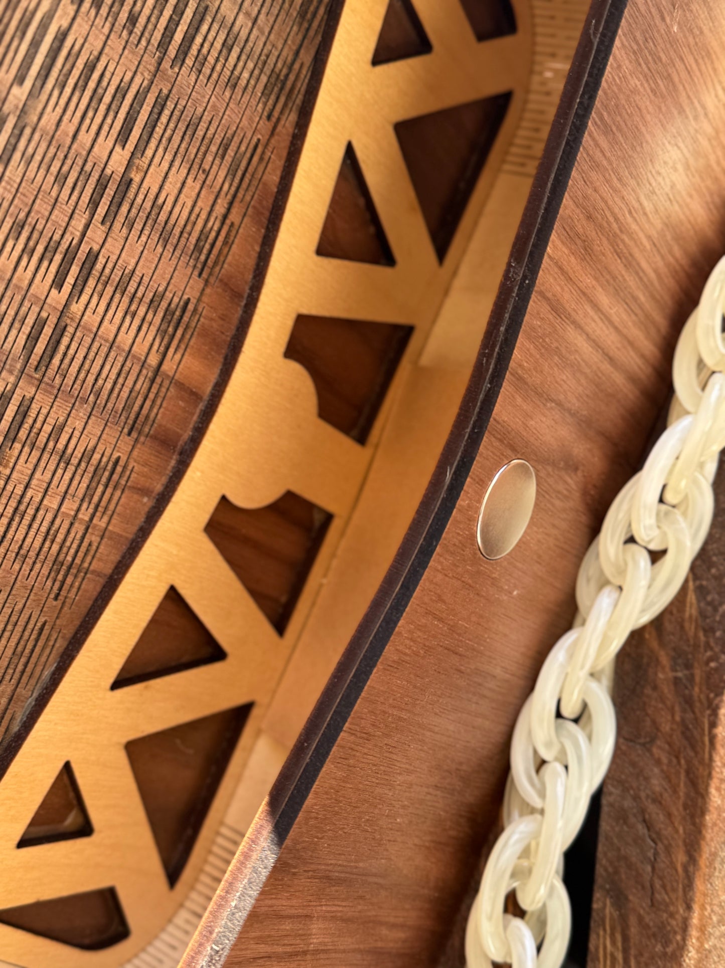 The Michelle Bag w/cherry and maple wood