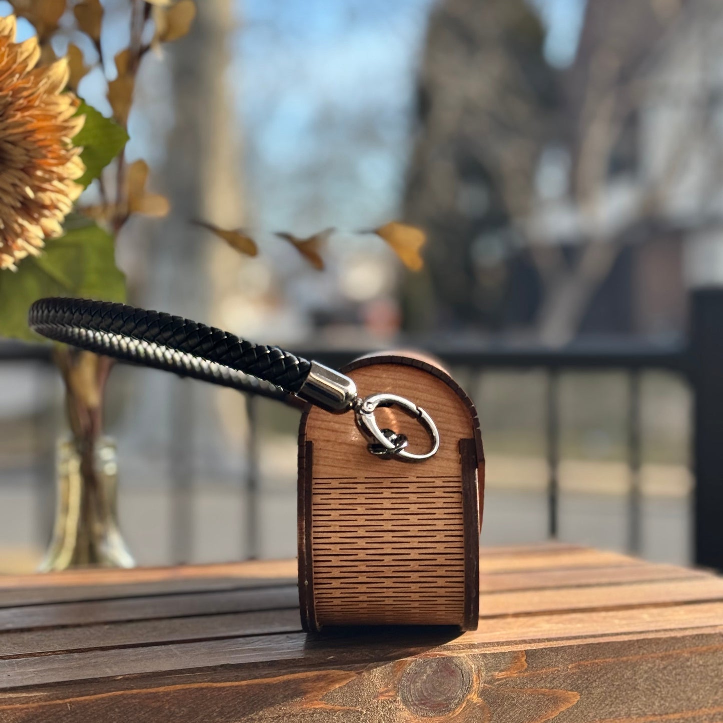The Greyson Bag in Cherry Wood