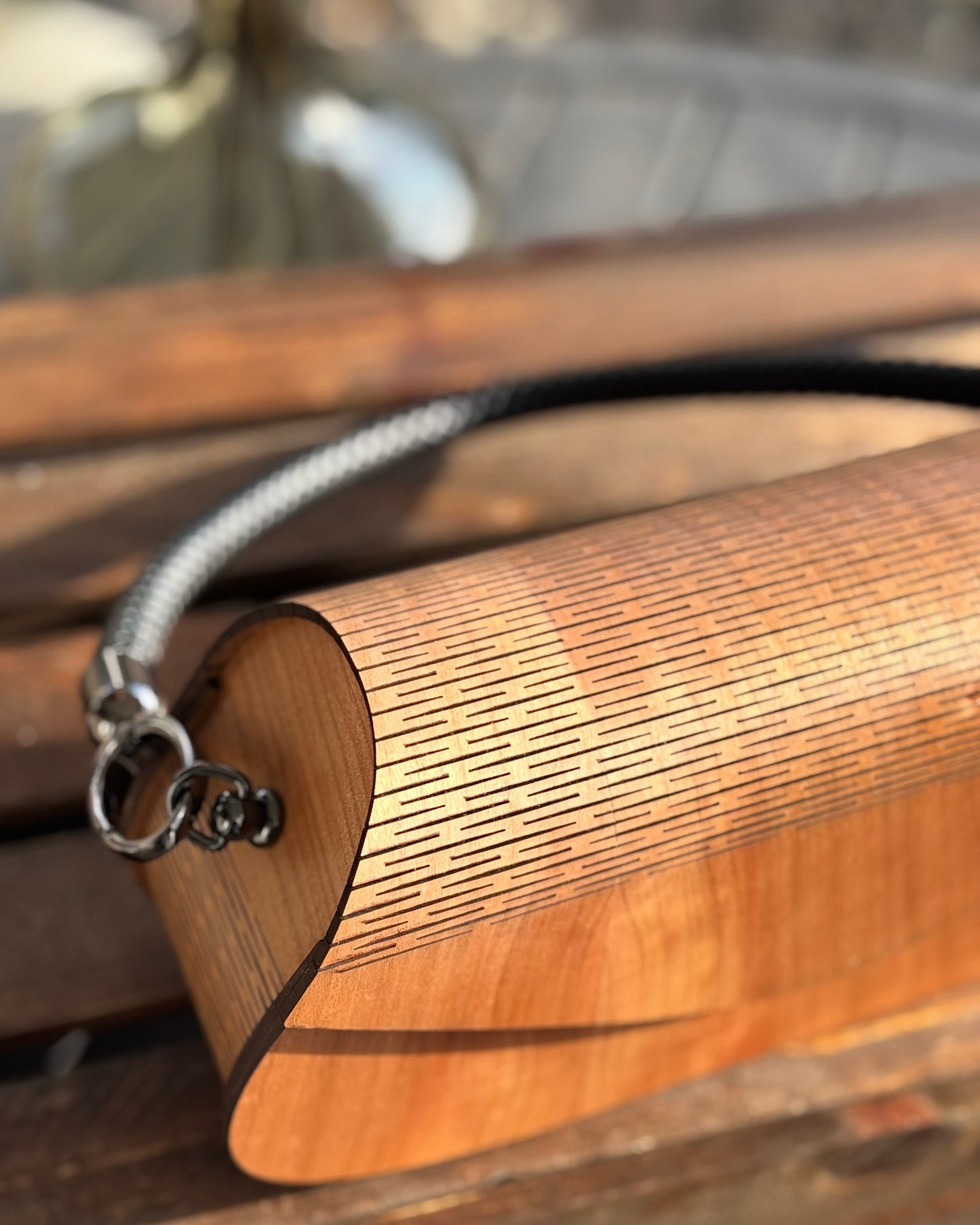 The Greyson Bag in Cherry Wood