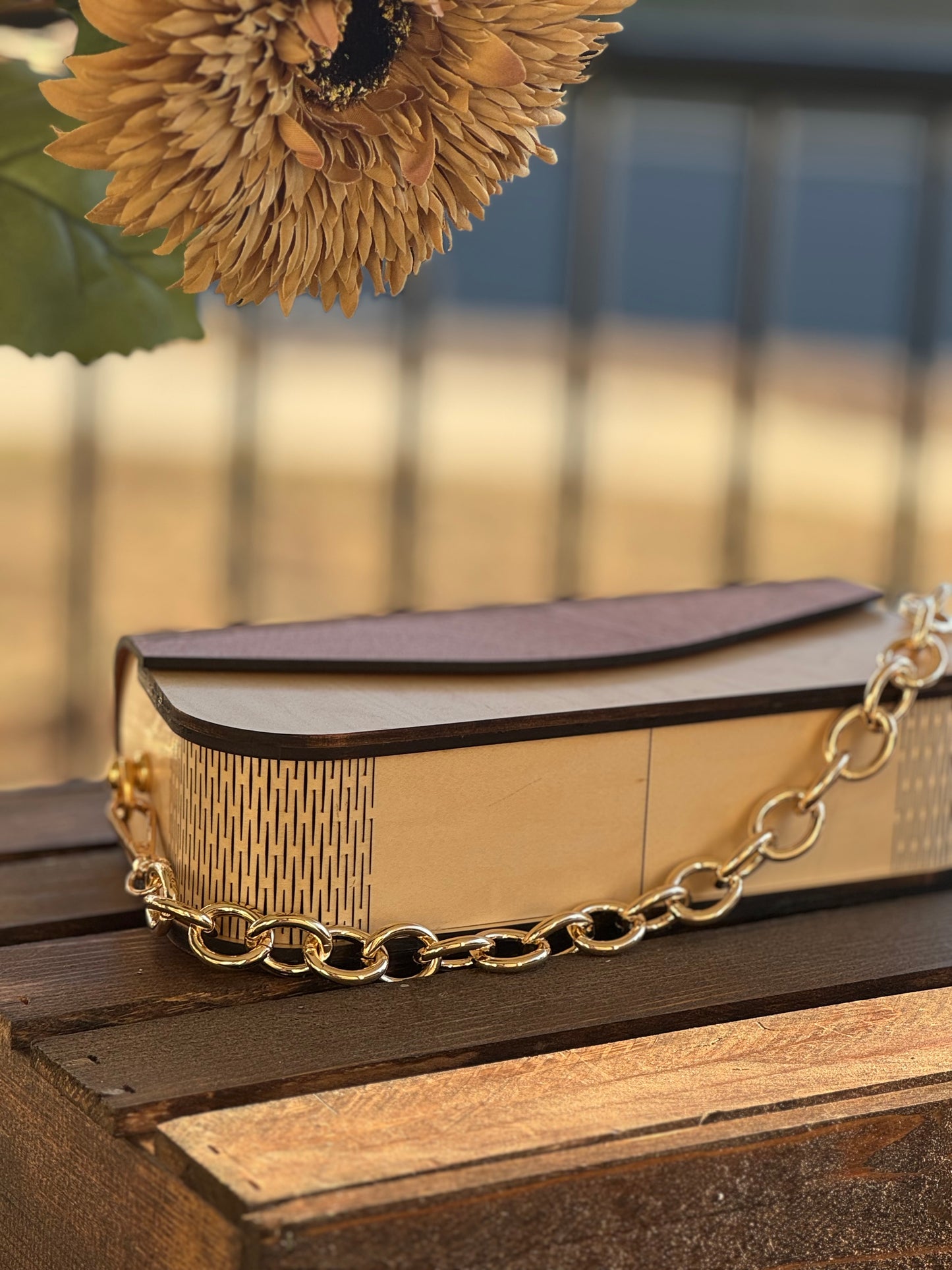 The Michelle Bag w/cherry and maple wood