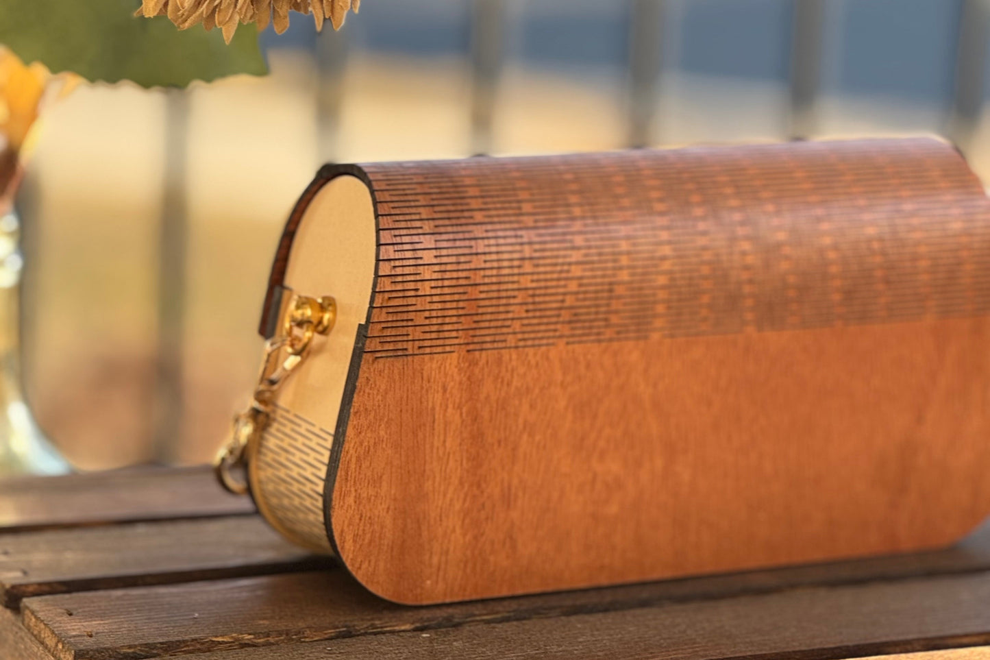 The Michelle Bag w/cherry and maple wood