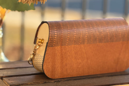 The Michelle Bag w/cherry and maple wood