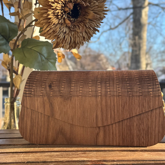 The Michelle Bag w/walnut and maple wood