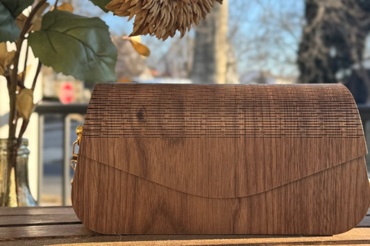 The Michelle Bag w/walnut and maple wood
