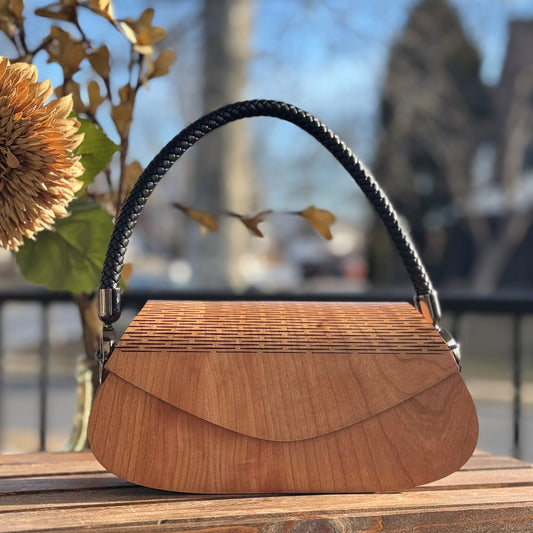 The Greyson Bag in Cherry Wood
