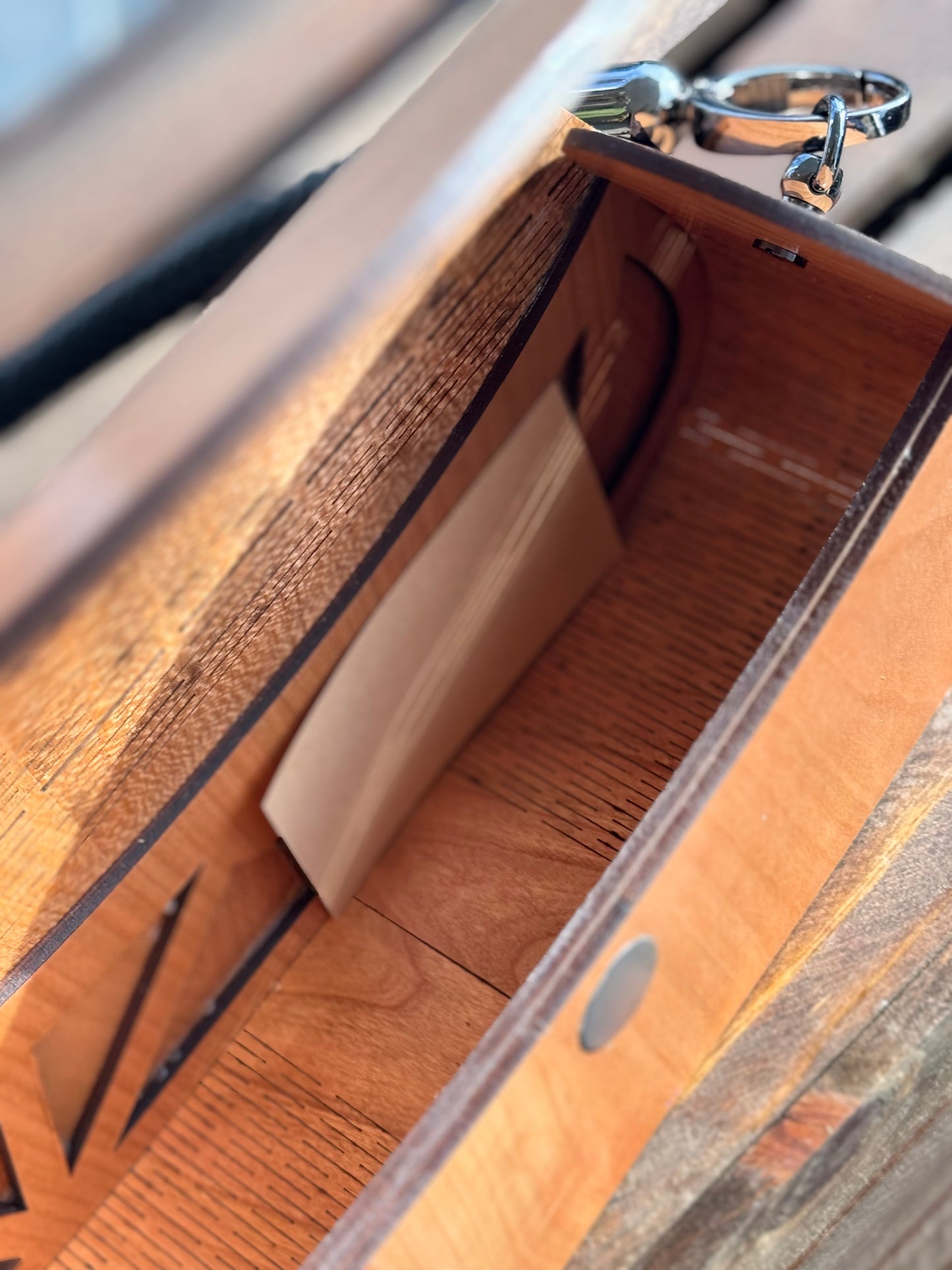The Greyson Bag in Cherry Wood