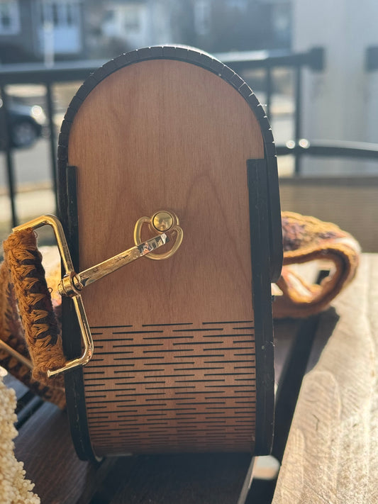 The Billy Bag w/two toned walnut and maple wood